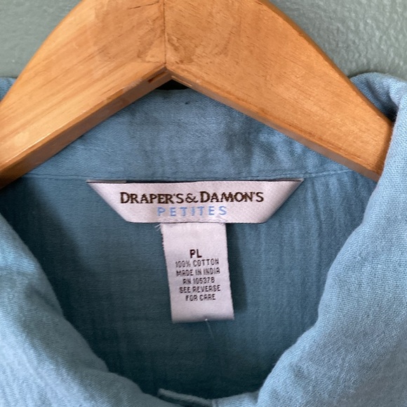 New women’s crinkled button front shirt, size PL - Picture 3 of 10